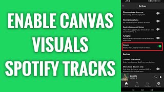 How To Enable Canvas Visuals On Spotify Tracks