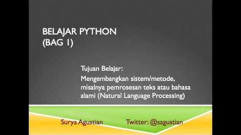 30 video seri Belajar Bahasa Pemrograman Python #1 (Python Interactive Interface/shell)