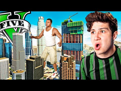 FRANKLIN se HACE GIGANTE en GTA 5! 🧍🏨 (Mods)