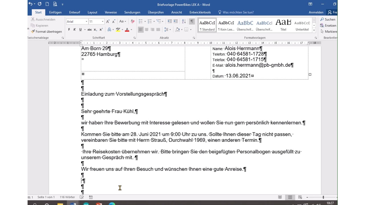 New Update Brief DIN 5008