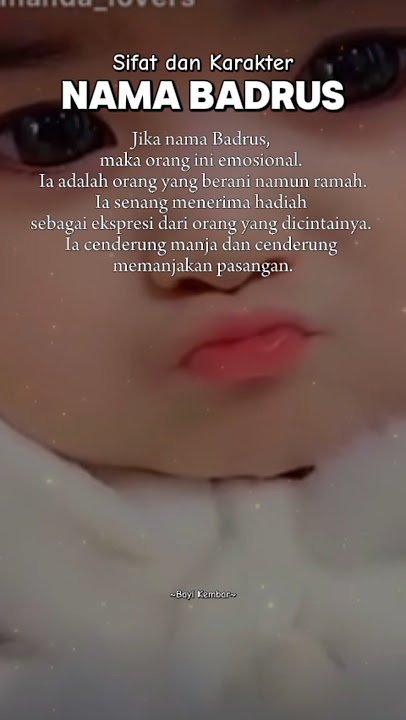 Sifat dan Karakter Nama BADRUS #shorts #kimcilkempolen