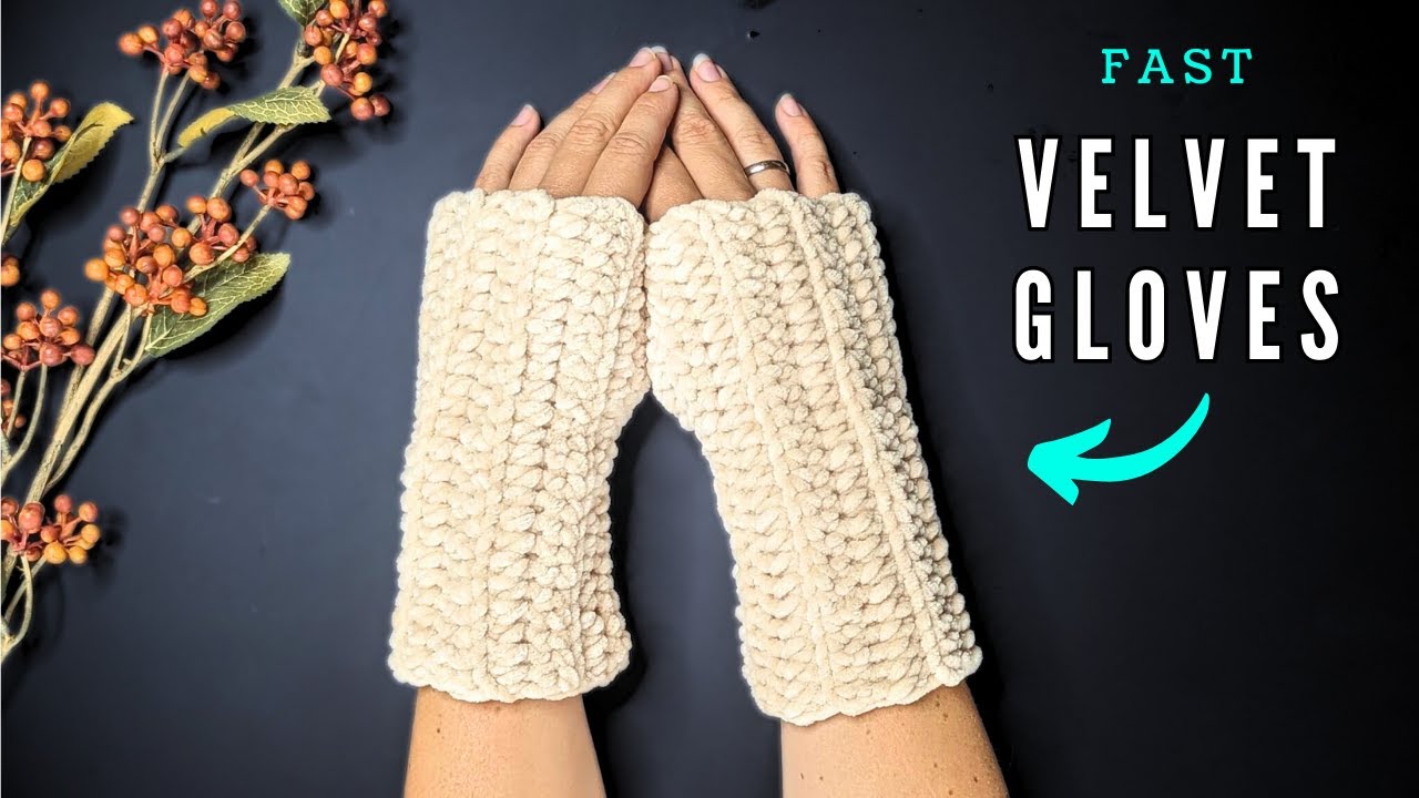 Easy Fingerless Gloves - Free Crochet Pattern and Video - You Should Craft