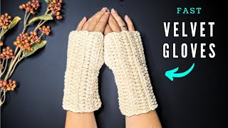 Crochet EASY Fingerless Gloves | FREE PATTERN