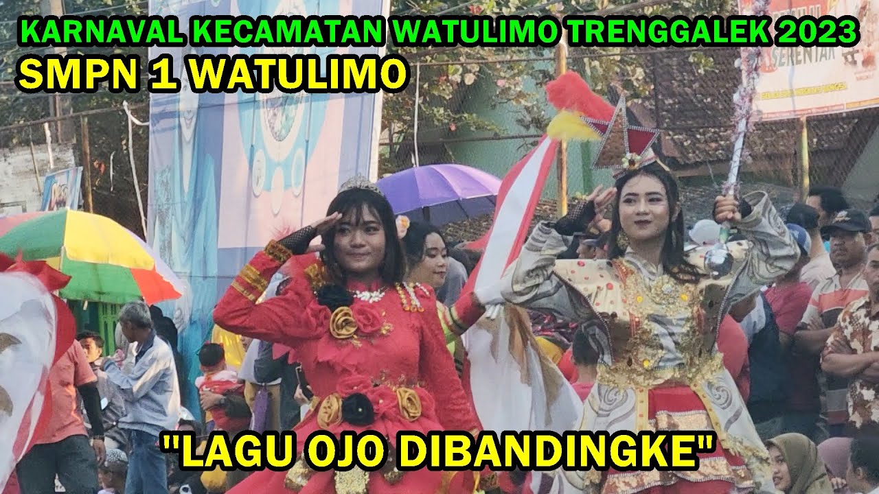 LAGU OJO DIBANDINGKE - DRUMBAND SMPN 1 WATULIMO TRENGGALEK (KARNAVAL KECAMATAN WATULIMO  19-8-2023)