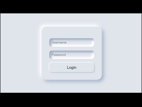 Neumorphism login page UI Design using only HTML & CSS