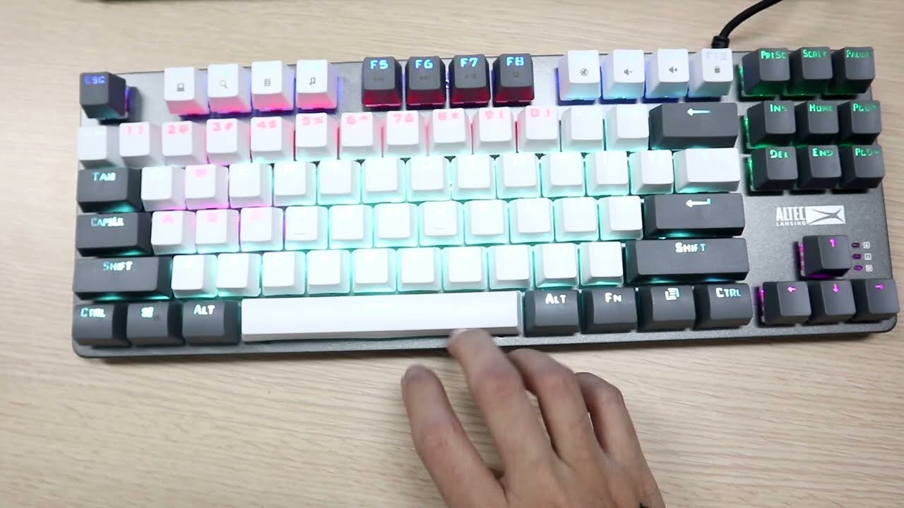 Altec Lansing Keyboard Gaming ALGK-8404 Grey White TKL Mechanical