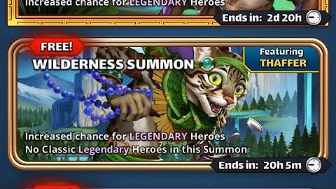 Empires Puzzles : Extravaganza wilderness summons Thaffer and ether mimic