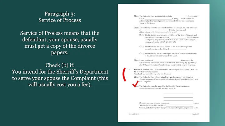 Georgia Complaint for Divorce Without Minor Children Form walkthrough