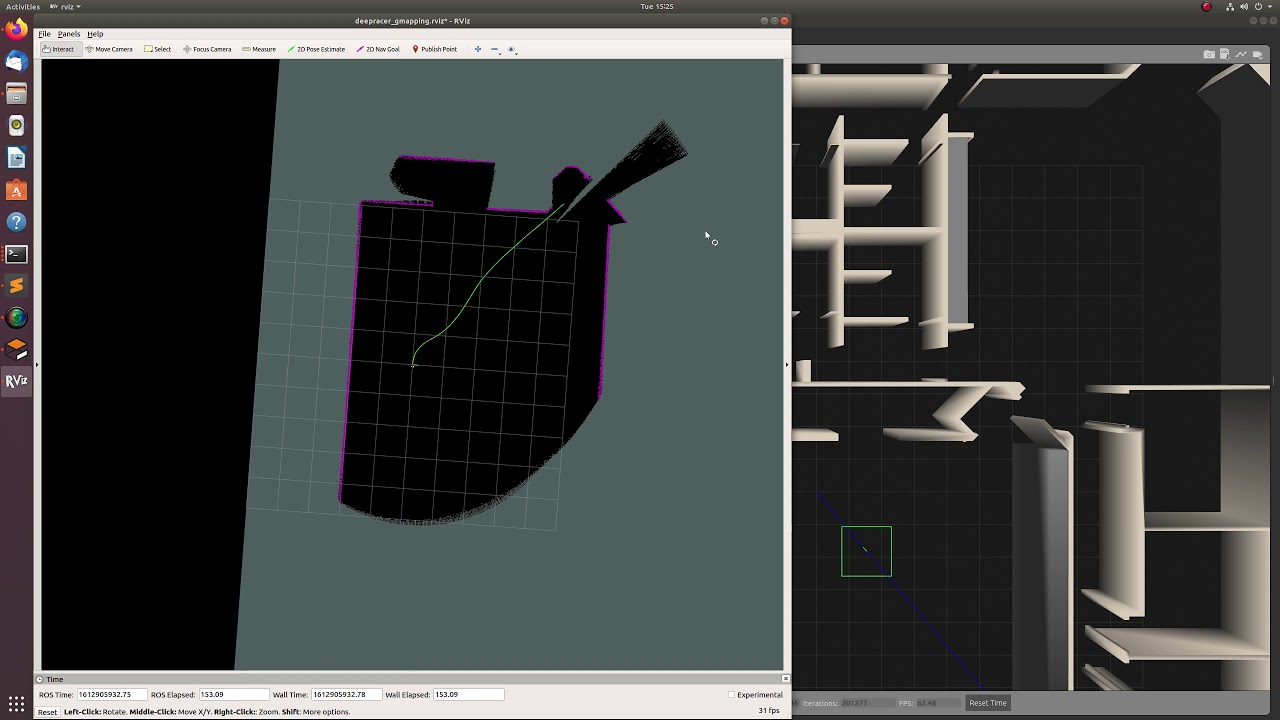 Deepracer Gazebo Simulation PID Tracking and Rviz Visualization YouTube