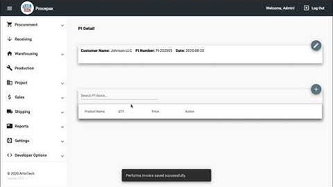 How to Add a New Proforma Invoice in Artintech ERP Software (Step-by-Step Tutorial)