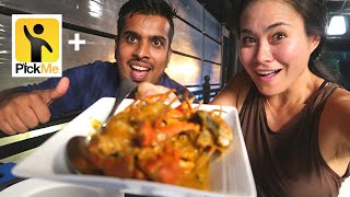 SRI LANKA CURRY LAGOON CRAB + Best COLOMBO Beach Bar with PickMe App Rideshare