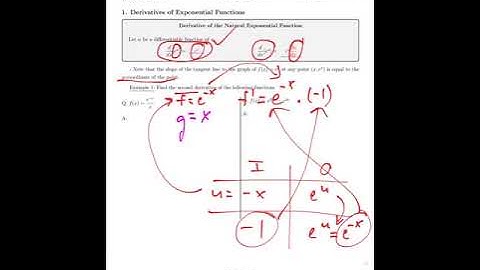 Derivatives of Exponential Functions (Section 4.3 on Larson) Part 1
