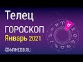 Знак Зодиака Телец - Гороскоп на Январь 2021