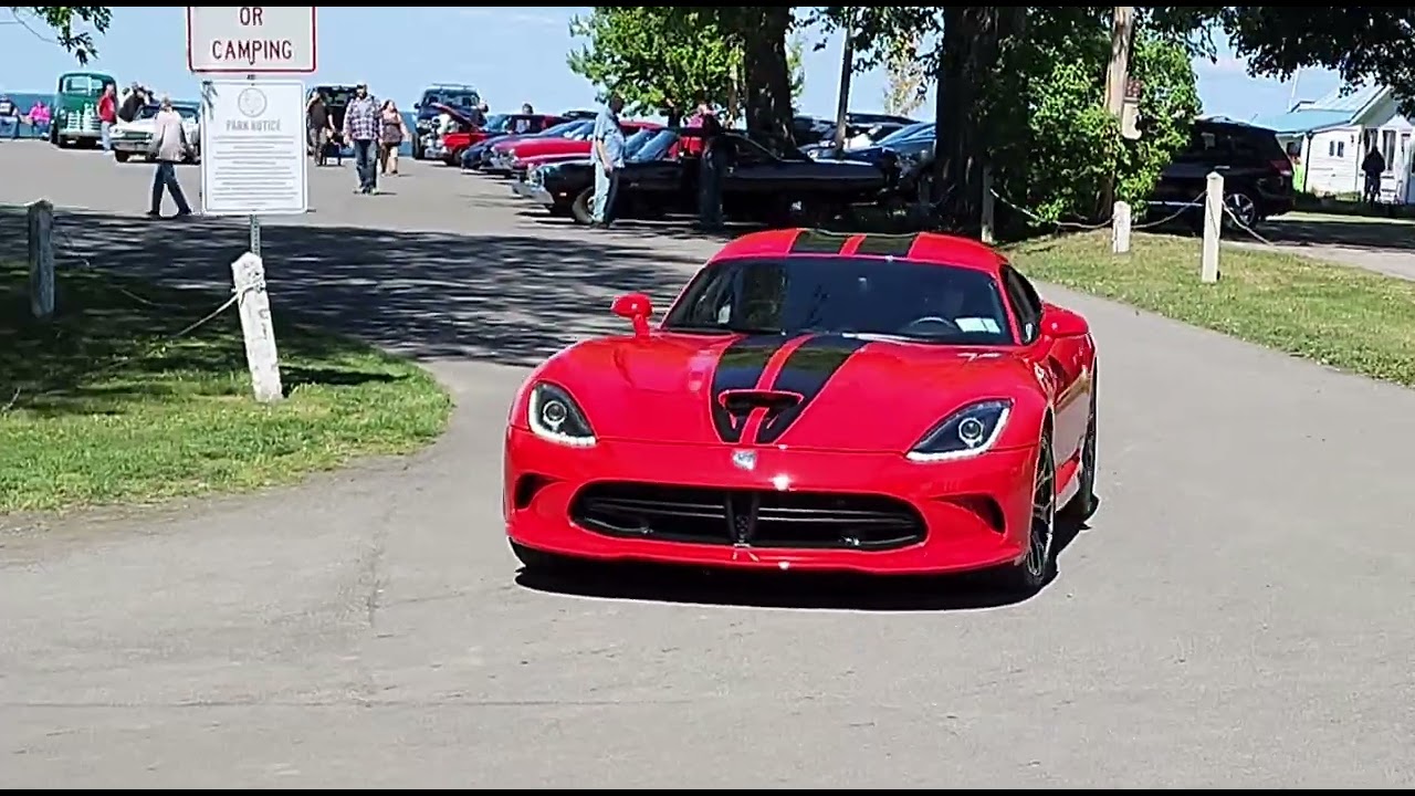 Dodge Viper leaving Olcott Beach car August 27,2025