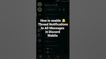 How to enable 🔔Thread Notification to All Messages in Discord Mobile #roduz #discord #thread #howto