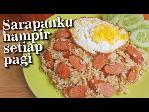 nasgor-sosis-|-menu-praktis-buat-sarapan