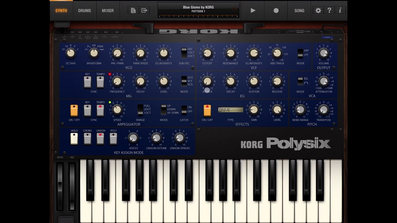 Korg iPolysix- Tutorial: Exploring the synth Part 1, Navigation