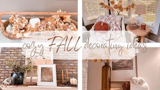 COZY FALL 2022 DECORATE WITH ME | FALL FAMILY ROOM AND POWDER ROOM