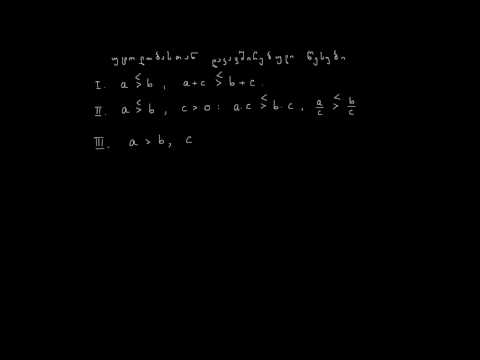 უტოლობასთან დაკავშირებული წესები I