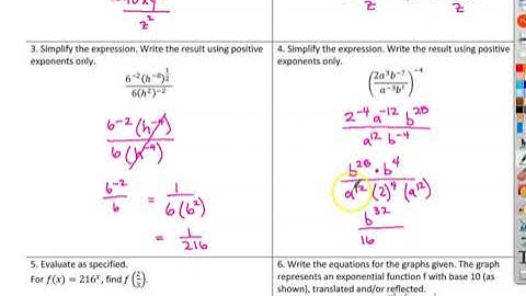 Exponential Functions Test Review
