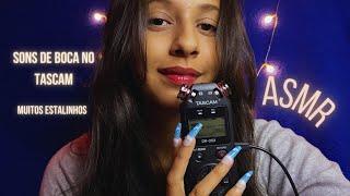 ASMR: SONS DE BOCA SENSÍVEIS NO TASCAM (sons de boca molhados, tuc tuc)