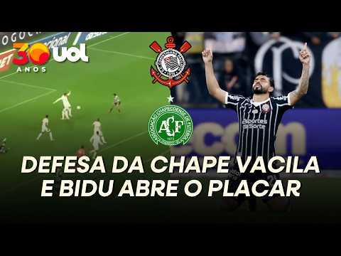 LAMBANÇA DA DEFESA DA CHAPECOENSE E GOL DO CORINTHIANS! BIDU APROVEITA VACILO E ABRE O PLACAR
