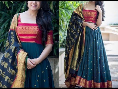Aggregate more than 148 pattu saree into dress
