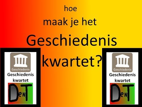 hoe maak je het Geschiedenis Kwartet??