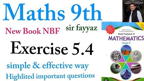 Maths class 9th | chapter 5 | Exercise 5.4 | Linear equation and inequalities  | NBF | ex 5.4