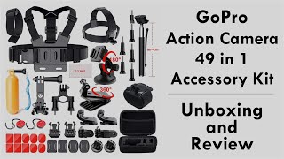 Gopro Action Camera 49 in 1 Accessory Kit | Unboxing and Review | #justj justjallinonestudio