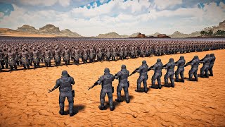 10 MACHINE GUN SOLDIERS VS 1,000,000 ORCS - Battle Simulator
