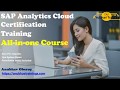 SAP Analytics Cloud Introduction | SAP analytics cloud online training