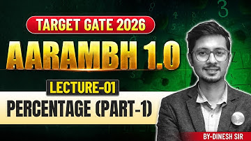 General Aptitude for GATE Percentage | Concept + Questions | Lec- 01 | IFAS