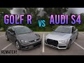 MK 7.5 VW Golf R vs. B9 Audi S4! *STAGE 1 REMATCH*