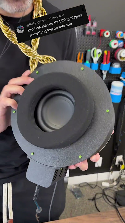 Bass test of the wearable subwoofer I made.