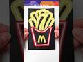 NEON French Fries Drawing 🍟 #neon #artshorts