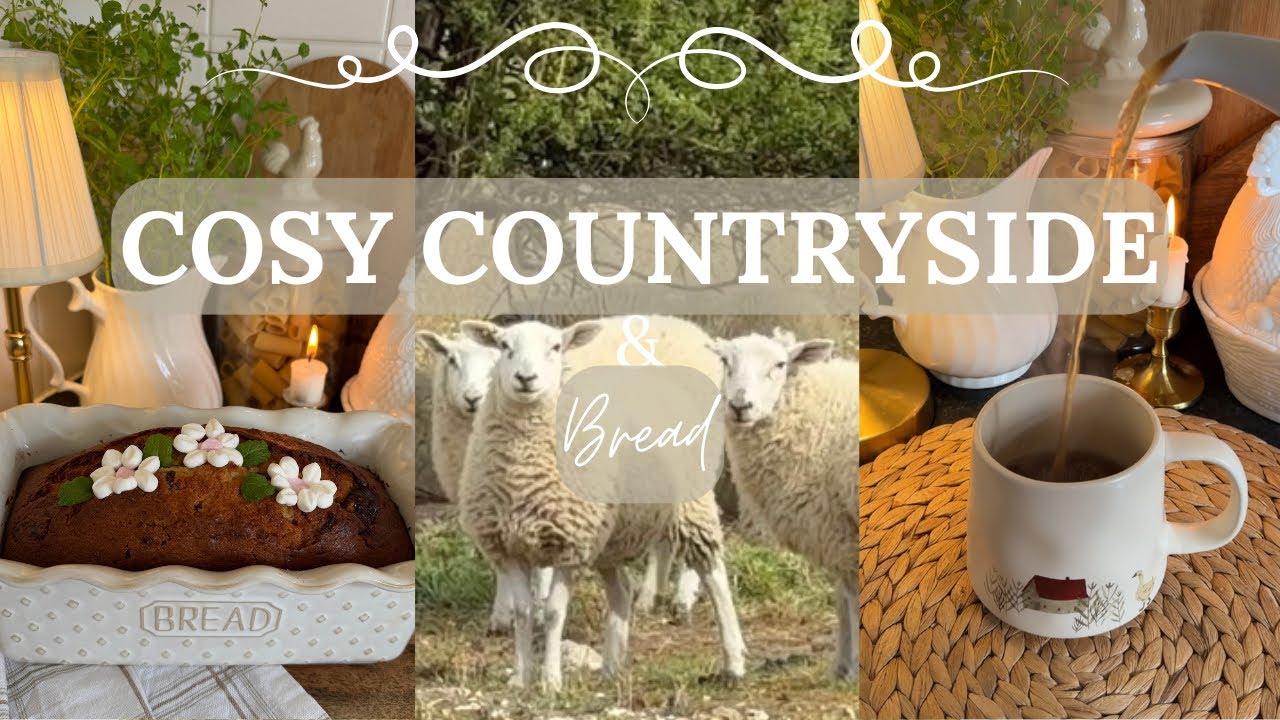 Slow Living in the English Countryside 🐑🕯️ Sheep Pasture, Cozy Tea Ritual & Cottagecore Baking