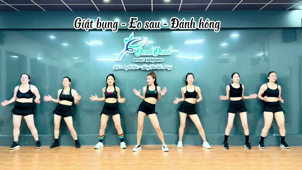 aerobic giật bụng kết hợp eo sau và đánh hông
