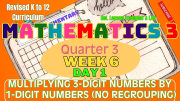 Grade 3 Math Q3 W6 D1 | Multiplying 3-Digit Numbers by 1-Digit Numbers (No Regrouping) | MATATAG