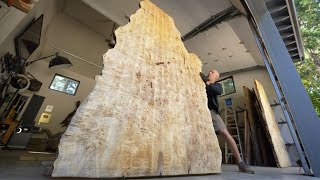 Huge Wood Slab - Silent Woodworking