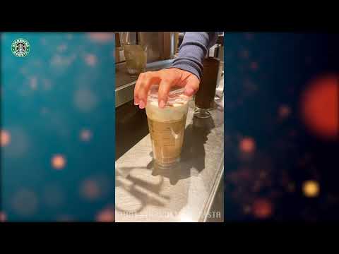 STARBUCKS BARISTA MAKES ICED CARAMEL WHITE MOCHA : Starbucks Barista Makes Viral TikTok Drink