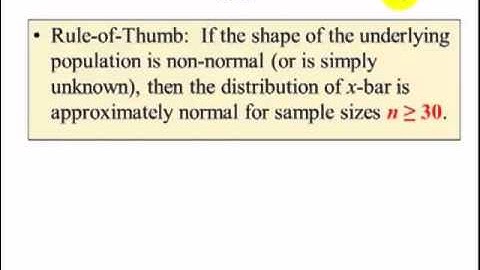 Distribution of Sample Mean Part 2