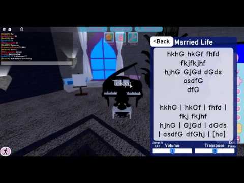 Playing Married Life On The Royal High Piano Youtube - roblox royale high piano