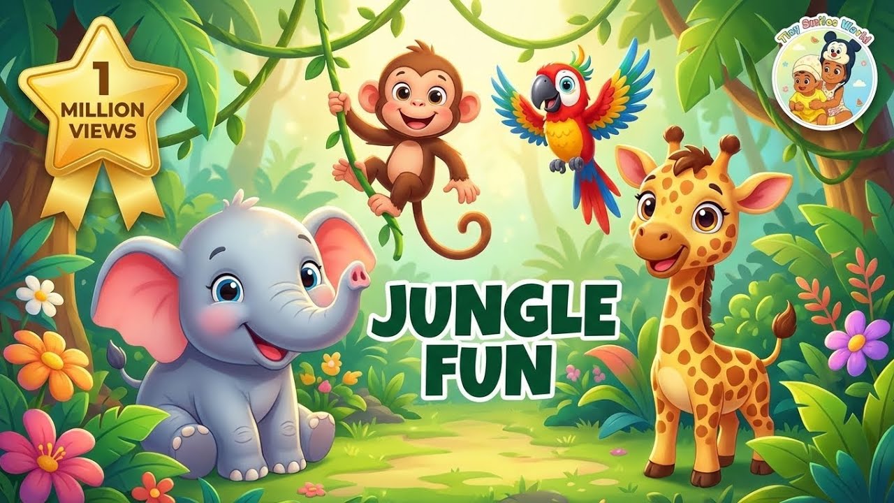 Jungle Animals Fun 🦁🐘 | Kids Learning | Tiny Smiles World 
