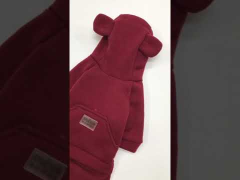 Костюм для Собак Dogs Bomba марсал | Теплий костюм для Собак | Одяг для Собак з капюшоном, видео 1