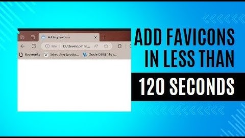 Learn HTML Favicons in less than 120 seconds!