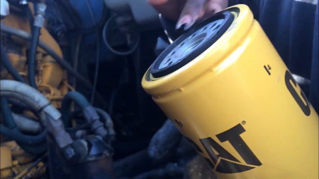 How to replace 3406B CAT fuel filter 425 CAT YouTube