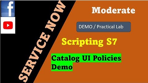 ServiceNow Scripting Session 7 : Catalog UI Policies Scripts in ServiceNow | scripting in ServiceNow