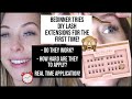 DIY Lash Extensions AS A BEGINNER! Real-Time Application: Amor Lashes Review | xameliax