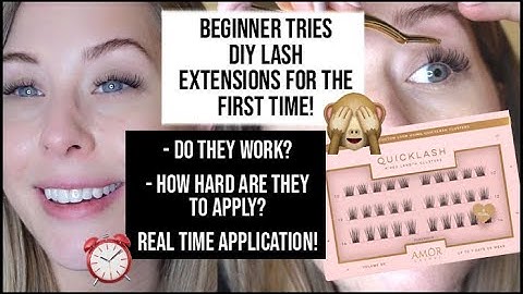 DIY Lash Extensions AS A BEGINNER! Real-Time Application: Amor Lashes Review | xameliax